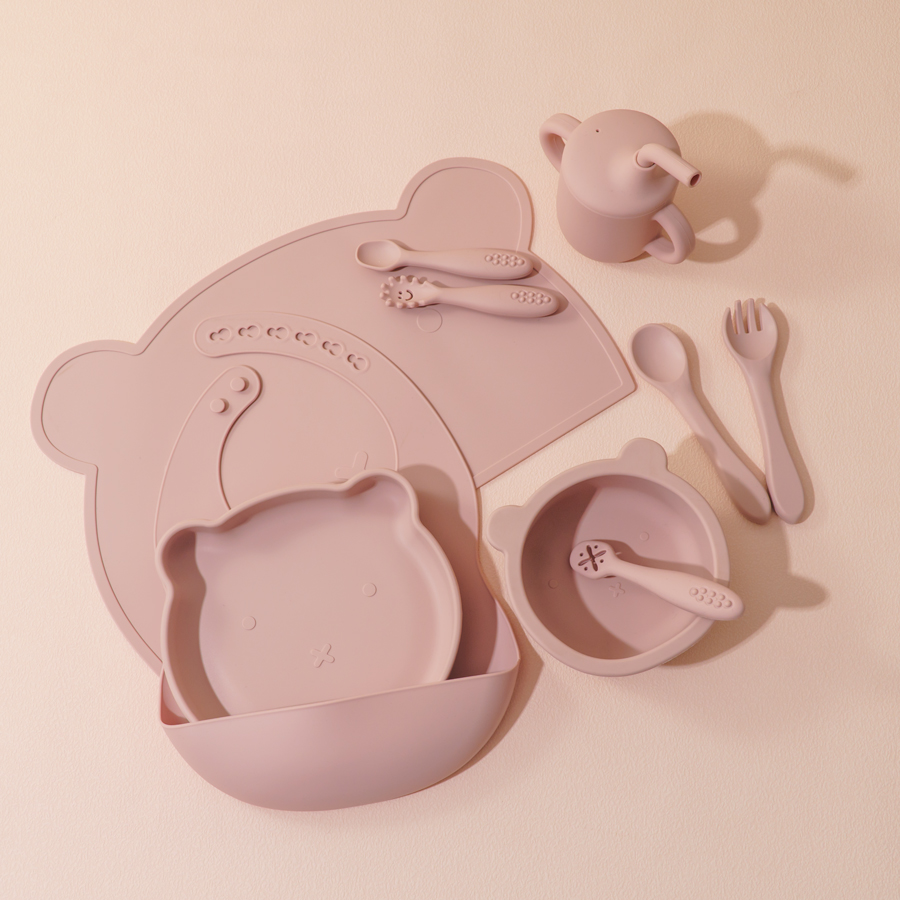 8PCS Silicone Baby Feeding Set - Baby Food Jars With Lids ulasan dan harga