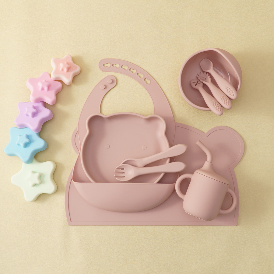 8PCS Silicone Baby Feeding Set - Baby Food Jars With Lids ulasan dan harga