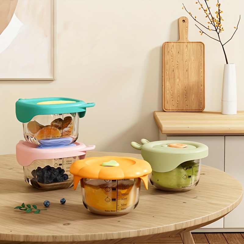 120/180ml Glass Baby Food Cont - Baby Food Jars With Lids ulasan dan harga