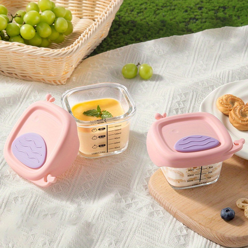 120/180ml Glass Baby Food Cont - Baby Food Jars With Lids ulasan dan harga