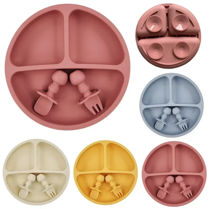 3Pcs Silicone Baby Feeding Set - Baby Food Jars With Lids ulasan dan harga