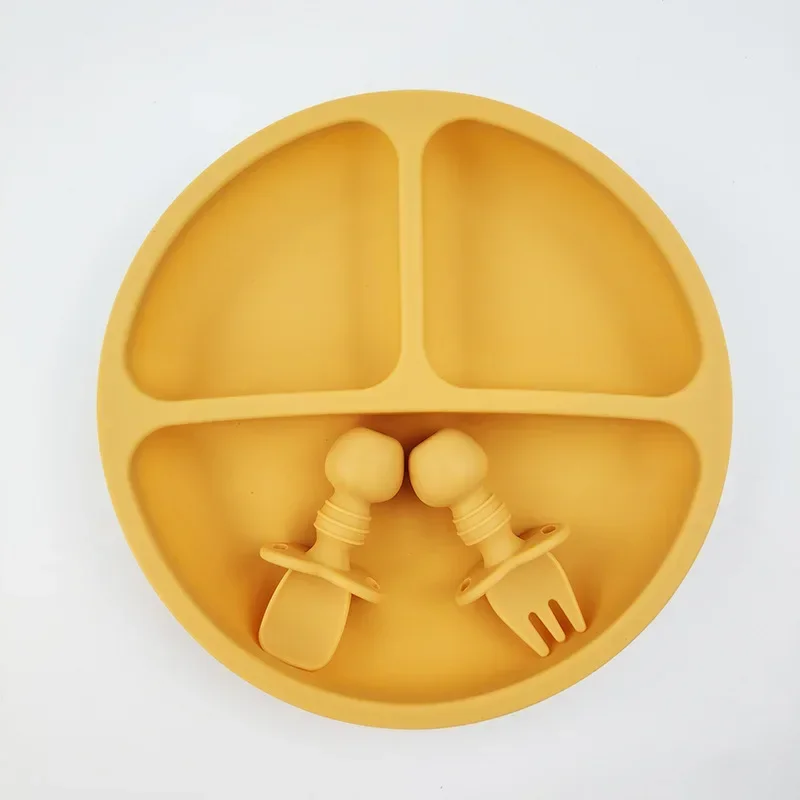 3Pcs Silicone Baby Feeding Set - Baby Food Jars With Lids ulasan dan harga